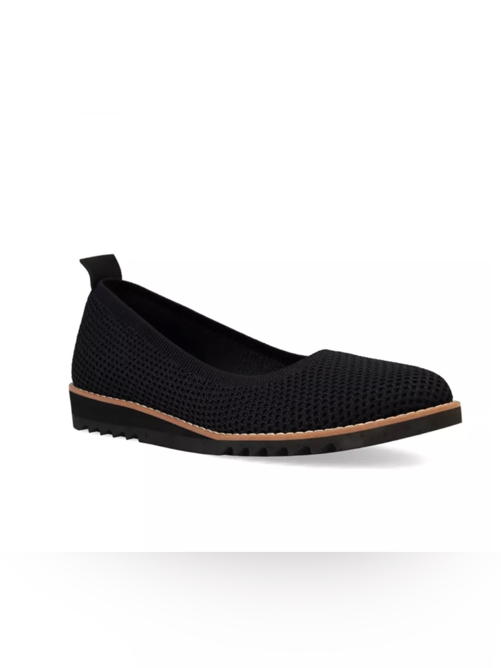 Eileen Fisher Etta Slip-On Flat with Tan Accent Size 8